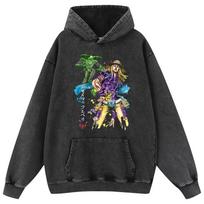Retro Sendinto Grynos Medvilnės JOJO Keisti Nuotykiai Hoody Unisex XL black
