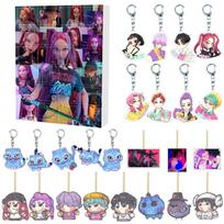 Kpop Demon Hunters Holiday Advent Calendar Keychain Collection With Acrylic Charms For Fans And Gifts Style H
