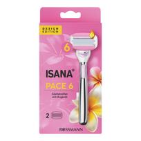 Isana Pace 6 Argan Oil Razor Blade pink