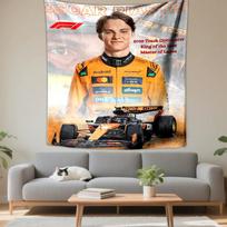 Oscar Piastri F1 Racing Car Champion 2025 Driver Patterned tapestry for bedroom and living room home decor 100x150cm(39x59in)