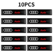 10/20PCS 3D Epoxy Car Logo Stickers Emblem Decal Decorating Accessories For Audi A4 B8 B6 B7 A3 A6 C7 C6 A5 A4 Q5 Q7 A1 Q3 A7 TT black