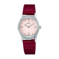 SEIKO taktilinis laikrodis regėjimo negalią turintiems žmonėms, kvarcinis, maitinamas baterija, su Brailio rašto instrukcija, modelis SQWK033, rožinis, moteriškas white