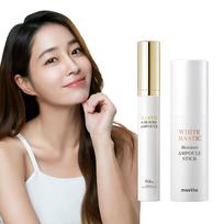 Mastina White Mastic Six Hours Ampoule Massager 15ml + Moisture Ampoule Stick 10g, 1 set beige