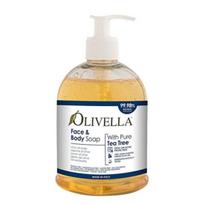 Olivella Veido ir kūno skystas muilas su grynu arbatmedžio aliejumi 500ml, 1 vnt. white