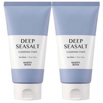 Happy Bath Sea Salt Deep Cleansing Foam, 150g, 2 pieces white