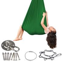 Elastingas sensorinis hamako krėslas vaikams - Vidaus/Lauko sūpynės su priedais green
