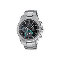 Casio Edifice Simple Fashion Multifunction Quartz Watch Men watches Black EQB-1000D-1 Black Dial Silver Strap gray