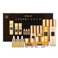 Bergamo Real 24K Gold 9-piece basic cosmetics set, gold collagen, 1 set beige