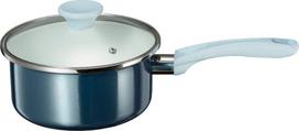 Takagi Metal Enamel Single Handed Pot 18cm Onyx Blue 2.2L ONB-18K gray