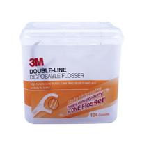 3M dviejų siūlų dantų siūlas dideliais kiekiais, 124 vnt., 1 vnt. white