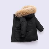 Žieminė striukė berniukams, stora, šilta, kūdikių berniukų viršutinis drabužis, paltas, 2-12 metų vaikams, paaugliams berniukams, parka 140 beige
