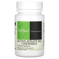 DaVinci Laboratories, Activated Folic Acid B12 Chewables, 60 Tablets