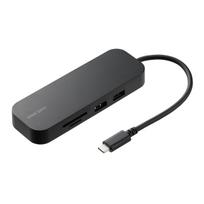 Sanwa Direct Docking Station with HDMI PD100W Fast USB Hub Type-C 4K/30Hz, LAN, SD/microSD, Type-A x2, USB-C x2, Charging, 8-in-1 (400-DKM2BK) juoda