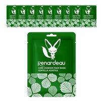 Renardo Core Essence Face Mask Pack Centella asiatica, 1 pack, 10 pieces green