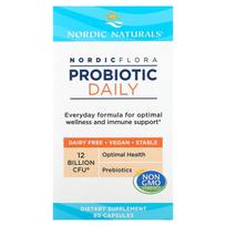 Nordic Naturals, Nordic Flora Probiotic Daily, 12 Billion, 60 Capsules (6 Billion CFU per Capsule)