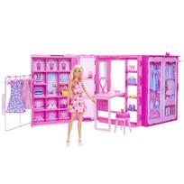 Barbie Collector's Effort Stylish Pink Dream Closet (with doll) Dress-up doll house Pretend play Ages 3 and up Pink HXD58 purple