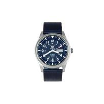 SEIKO 5 serijos mėlynas vyriškas vandeniui atsparus automatinis mechaninis laikrodis Datos rodymas Šviečiantis Automatinis Nailono dirželis Vyriškas laikrodis Mėlynas ciferblatas SNZG11K1 mėlyna