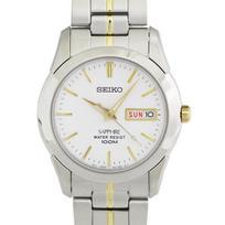 Vyriškas „Seiko“ SGG719P1 (Seiko Q Combi apyrankė S/GLASS 10atm) Apvalus laikrodis auksinis analogas