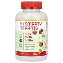 SmartyPants, multivitaminai ir maistinės skaidulos vaikams, citrinų, apelsinų ir braškių bananas, 120 guminukų