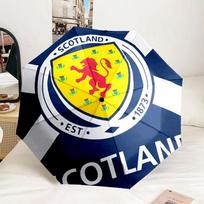 Scotland's Lion Rampant Emblem Automatic Folding Umbrella - 8-Rib Travel Umbrella with Auto Portable Case, Ideal Gift for Birthdays Three-fold umbrella yellow