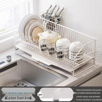 304 Stainless Steel Multifunctional Dish Drying Rack gray