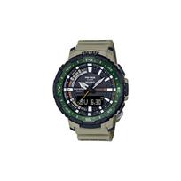 Casio PRO TREK Serija-PRT Keturviečio indukcinio tipo Lauko alpinizmo kvarcinis mechanizmas Dervos apyrankė Japoniškas ir Korėjietiškas laikrodis Vyriškas laikrodis PRT-B70-5PRD žalia