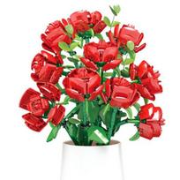 [Tikra Naktinė-Lego Suderinama Detalė-Gėlė] GJ Rožė 11 GJ, Rožė red