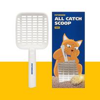 All catch scoop (for tofu sand, wood pellets) Cat toilet waste disposal sand shovel 1P blue