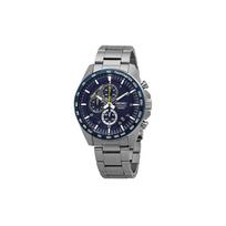 SEIKO Sports Chronograph Waterproof Quartz Steel Strap Men's Watch Blue Dial SSB321P1 mėlyna