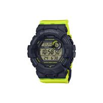 CASIO Vyriškas G-SQUAD serijos pilkas laikrodis GMD-B800SC-1B GMD-B800SC-1B Black Watch Case with Yellow Strap gray