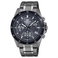 CASIO Quartz Movement Stainless Steel Strap Watch Men's Watches Black Dial EFV-540DC-1CV Black Dial gray