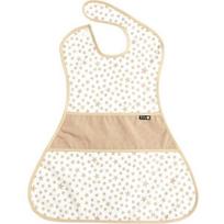 Pli? color matching waterproof full body bib, 1 piece, 52 white beige star, 1 piece white
