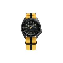 Seiko 5 Mechaninis judėjimas Odinis dirželis Laikrodis Unisex Juodas ciferblatas SRPK39K1 Black black