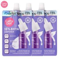 Cathy Doll 15% 8HYA Ampulė, Apsaugo nuo drėgmės praradimo, kad oda atrodytų sveikai, 6 ml x 1 vnt. / 3 vnt. - Tailando odos priežiūra 6 ml x 3 pcs white