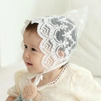 Woojuai Toddler Renee Lace Bonnet, korean baby products gray