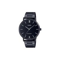 Casio STANDARD Series Classic Simple Quartz Movement Stainless Steel Strap Japanese and Korean Watch Men's Watch Black Dial MTP-VT01B-1B juoda