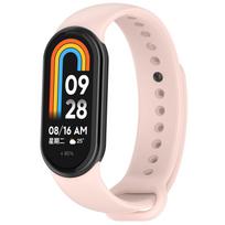 For Xiaomi Smart Band 9 Metal Connector Silicone Watch Band Replacement Comfortable Sport Bands SYA002646901A-AR rožinė