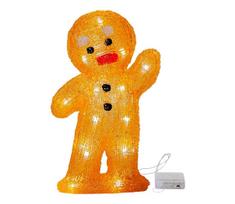 Eglo 410799 - LED Kalėdinė dekoracija CRYSTALINE 20xLED/0,06W/3xAA žmogus meduolis