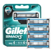 [Gillette] Mach3 Original Razor Blades, 1 Unit (4pcs) Genuine Quality for a Smooth, Classic Shave 1 Unit (4pcs) black
