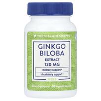 The Vitamin Shoppe, Ginkgo Biloba Extract, 120 mg, 60 Veggie Capsules