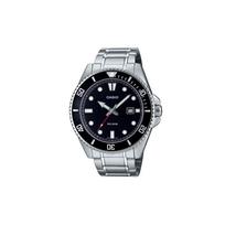 Casio MDV-107 series 200 meters waterproof quartz movement stainless steel strap Japanese and Korean watch men's watch black dial MDV-107D-1A1 juoda
