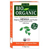INDUS VALLEY Bio Organic Natural Henna Powder Natural Dye Henna Leaf (Red) 100g black