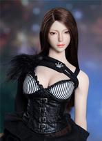 Veiksmo figūrėlė SUPER DUCK Graži Azijos grožio vidurinės mokyklos mokinė Galva ir drabužiai Ne [TOYBARJAPAN] 1/6 SDH030-D (Korpusas įtrauktas) black