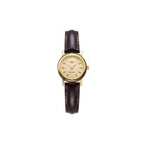 Casio STANDARD series, compact retro leather strap, quartz movement, leather strap, Japanese and Korean watch, women's watch, gold dial LTP-1095Q-9A auksas