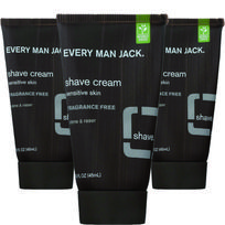 Everyman Jack skutimosi kremas jautriai odai, be kvapo, 45 ml, 3 vnt. gray