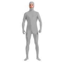 Zentai Suit Cosplay Leotard Full Bodysuits Green Screen Suit Helovino kostiumai 160 gray