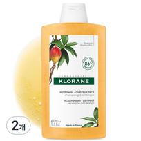 Klorane Mango sviesto šampūnas sausiems plaukams, 400 ml, 2 vnt. beige