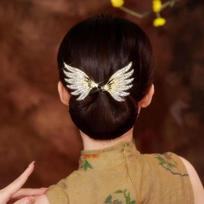 Hollow Peacock Hair Curler Crystal Wings Twist Hairstyle Bun Hairpin Tool  Hairstyle Accessories auksas