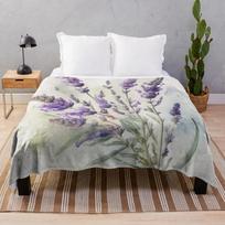 Violetinės levandų gėlės flanelinis pledas vaikams, paaugliams, suaugusiems, lovai, sofai, kušetei, kelionėms, dekorui, lengvas, šiltas, super minkštas 130x150cm-M