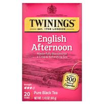 Twinings Pure Black English Afternoon Tea, 20 Tea Bags, 40g (1.41oz) pink